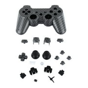 Hydro Carbon Fibre Shell Mod Kit Matching Buttons Set for PS3 Controller