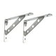 thumbnail image 2 of 2 piezas soportes de acero inoxidable muebles montados en espesas de pared esquina pulsera desmontable soporte de estante sólido de servicio pesado 10 pulgadas, 2 of 8