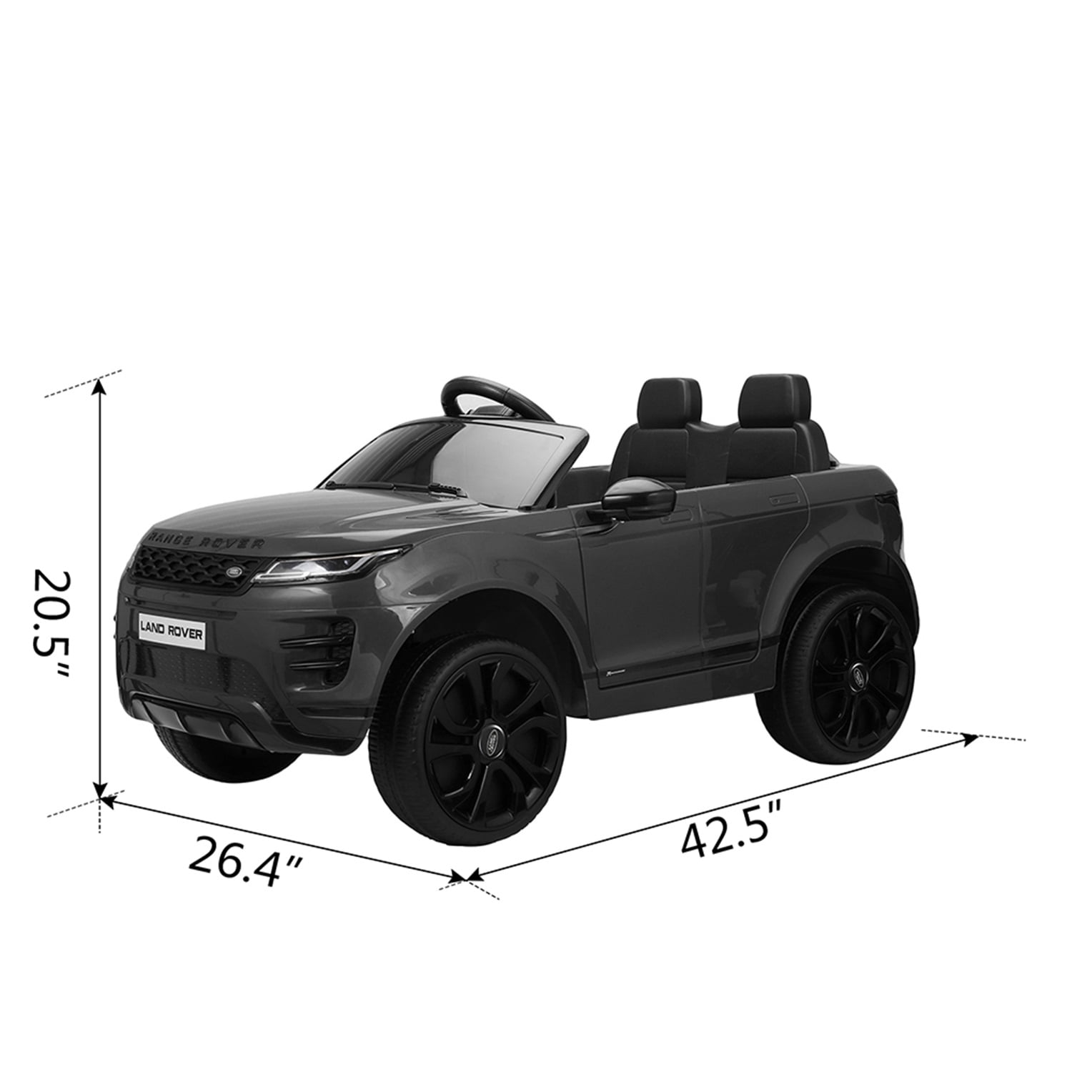 CIPACHO Licensed Land Rover Ride on Cars Toy with 2.4G Remote Control, 12V Car for Kids, Double Doors, LED Lights, Black