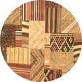 thumbnail image 1 of Ahgly Company Indoor Round Patchwork Brown Transitional Area Rugs, 8' Round, 1 of 4
