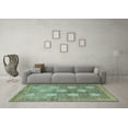 thumbnail image 3 of Ahgly Company Indoor Square Oriental Light Blue Modern Area Rugs, 6' Square, 3 of 4