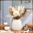 thumbnail image 6 of 6.7 Inch Resin Pumpkin Vase,Utensil Holder，Pumpkin Flower Vase, Decorative Plant Pots, Fall Kitchen Decor, Halloween, Autumn , Thanksgiving, Farmhouses Home Decorations，white, 6 of 6