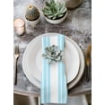 thumbnail image 2 of Aqua White Stripe Cloth Napkins Set of 4 Reusable Dinner Napkins, Modern Rustic Vertical Striped Cocktail Napkin Washable Table Napkins for Wedding/Holiday Party/Baby Shower 20"x20", 2 of 7