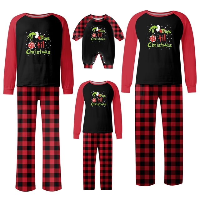 Pijamas navideños a juego Grinch - TKing Fashion 2024 Nuevos conjuntos de pijamas navideños familiares a juego Grinch, pijamas navideños navideños para parejas, adultos y niños, Hombres L