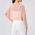 thumbnail image 2 of OSFVNOXV Bikini Cover Ups Tops Casual Long Sleeve Tees See Sheer UV Protection Lightweight Cropped Crewneck Pullover Shirts, 2 of 8