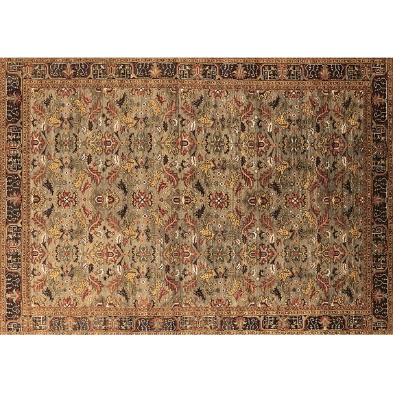 Ahgly Company Indoor Rectangle Oriental Brown Industrial Area Rugs, 6' x 9'