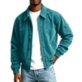 thumbnail image 4 of Gamivast Men's Corduroy Jackets Button Down Long Sleeve Shacket Tops Vintage Bomber Coat with Pocket Casual Fall Winter Outerwear Everyday Wear, 4 of 7