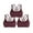 Wine Red, variant on Womens 3 Pack Cross Back Strappy Sports Bra Comfort Medium Impact Bralette Wireless Yoga Workout Bras
