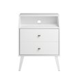 thumbnail image 5 of Home Square 2 Drawer Cubby Wood Nightstand Set in White (Set of 2), 5 of 7