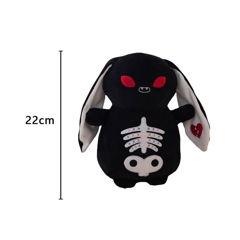 Halloween Bunny Plush Skeleton Rabbit Plush Spooky Goth Plush