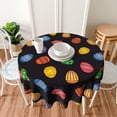 thumbnail image 6 of Easter Tablecloth Round 60 Inch Easter Eggs Table Cloth Gift Cute Bunny Easter Table Clothes Reusable Circle Table Cover for Dining Room Home Decor, 6 of 6