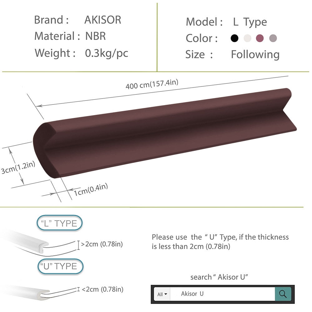 Tritina Corner and Edge Guards - 14ft (4.3m) [ 13ft Edge Cushion + 8 Corner Cushion ] Premium Childproofing Protector,Child Safety,Home Safety 1st Mamami
