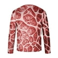 thumbnail image 5 of DeHolifer T-shirts for Men Casual 3D Funny Graphic Printed Long Sleeve Crewneck T-shirts Loose Fashion Blouse Tops Red XL, 5 of 5
