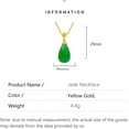thumbnail image 2 of 14K Gold Vintage Jade Necklace, Natural Agate Waterdrop Pendant, Classic Jewelry Gift for Women, 2 of 5