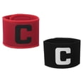 thumbnail image 1 of Uxcell Brassards Élastiques Ajustables pour Capitaine de Soccer, Badge de Protection Sportive (2 Pack, Rouge/noir), 1 of 6