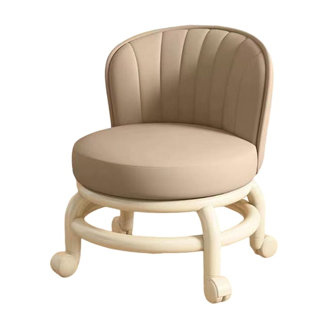 Taburete con ruedas bajo con cojín de asiento Respaldo Taburete con ruedas de baja altura Taburete con ruedas giratorio de 360 degree Taburete con rueda de Sunnimix Asiento rodante bajo