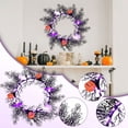 thumbnail image 2 of Promotion!Colgante de corona plegable de Halloween, decoración de puerta de aro de vid de gato, 2 of 8