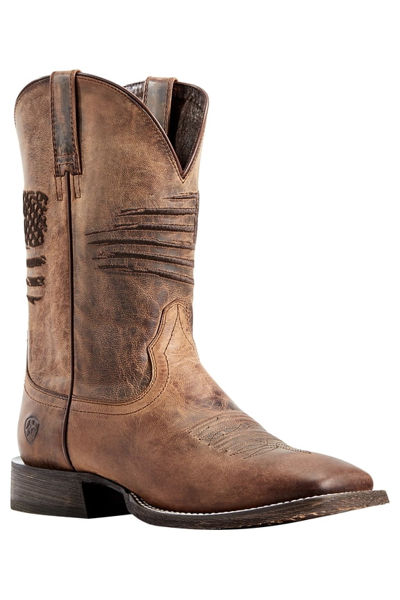 Men's Circuit Patriot Western Boot Weathered Tan - 10029699 WEATHERED TAN