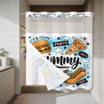 thumbnail image 4 of Yummy Food No Hook Shower Curtain with Snap in Liner Watercolor Cartoon Food Graffiti Gradient Blue Waterproof Bathroom Shower Curtain with See Through Top Window for Bathtub 72" x 78", 4 of 9