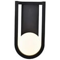 thumbnail image 4 of Nuvo Lighting Cradle 6W LED Large Wall Lantern Matte Black with White Opal Glass, 4 of 7