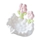 thumbnail image 1 of Jabonera para baño con forma de flor, duradera y sin perforaciones. flor blanca, 1 of 9
