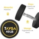 thumbnail image 2 of Par de Mancuernas Redondas Tayga 40LB, 2 of 4