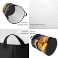 thumbnail image 2 of Balery Azure Sky Western Desert Cowboy Cesta de ropa redonda con asas, impermeable, independiente, para ropa, juguetes, dormitorio y familia-Small, 2 of 6