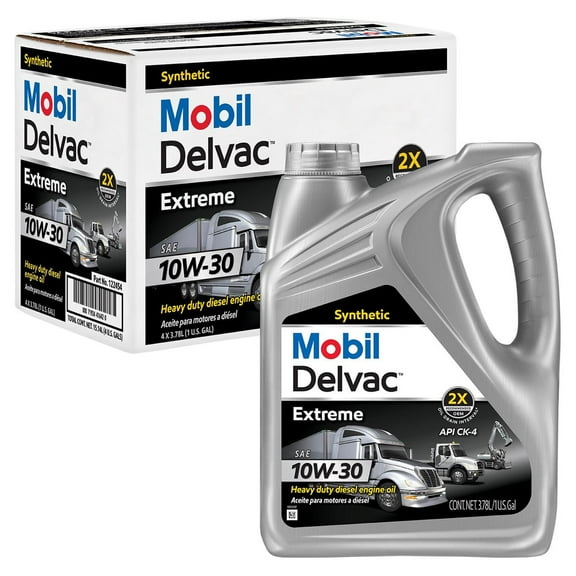 Mobil Delvac Extreme 122454 Diesel Engine Oil, 10W-30, 4 Gallons