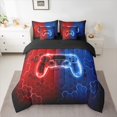 thumbnail image 2 of Homewish Video Game Twin Bedding Sets 7-Piece for Boys Girls,Blue Red Gamepads Bedding Comforter Set Microfiber,Abstract Ombre Geometric Honeycomb Breathable Sheet Sets,Ultra Soft Home Decor, 2 of 8