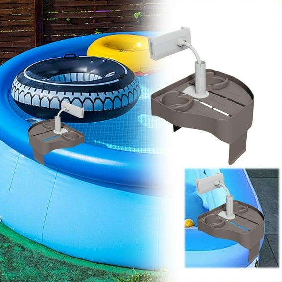 Swimming Hot Tub Tray Table with Cup Holder and Phone Holder - Accessories for Outdoor Inflatable Pools and Spas Must-Have Hot Tub Caddy Drink Tray
