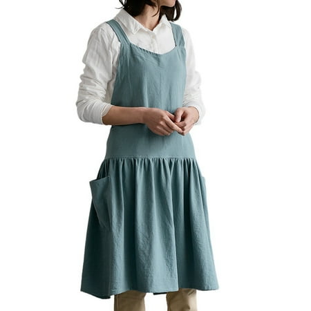 

1 Piece Kitchen Apron Cooking Waist Home Antifouling Vest Type Adult Work Cover Light Green