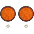 thumbnail image 1 of AVEKI Orange Round Reflector,2 Pcs Round Reflector Universal Motorcycle Bike Red Reflector PMMA Material B0508, 1 of 8