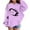 Purple, variant on Tiijoy Girl's Football Theme Hoodie Soft Sports Hooded Sweatshirt, Sizes 18-24M