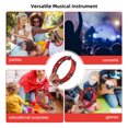 thumbnail image 4 of Tambourine de 8 Pouces pour Adultes, Son de Grelot Agréable, Anneaux de Cloche Rouges à Manivelle, Cloche en Bois et Métal, Instruments de Percussion, Fournitures pour la Maison, l'École et les Fêtes, Rangée Simple, Tambourine en Bois, 4 of 6