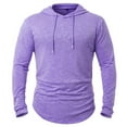 thumbnail image 3 of MQLKF Men's Athletic Hooded Shirts Long Sleeve Workout Sport Hoodie Casual Running T Shirt Pullover Top Fashionable Men's Top, 3 of 5