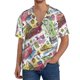 thumbnail image 1 of Fotbe America Landmarks1 Camisa Estampada de Manga Corta para Hombre, Casual de Verano, Estilo Playero, Sin Arrugas-XX-Large, 1 of 5