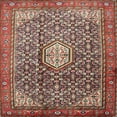 thumbnail image 1 of Ahgly Company Indoor Square Traditional Saffron Red Persian Area Rugs, 6' Square, 1 of 6