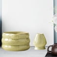 thumbnail image 4 of Cuenco de cerámica Matcha perfecl con soporte para batidor taza de café y sopa cuenco ceremonial para Matcha en polvo Verde claro, 4 of 8