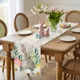 thumbnail image 4 of Easter Bunnies Table Runner 90 Inches Long for Kitchen Dining, Spring Eucalyptus Easter Eggs Gray Wooden Dresser Scarf Farmhouse, Dining Table Decorations for Wedding/Parties, 13 x 90 In, 4 of 8