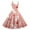 Pink, variant on LWavelet 2026 Valentine's Girls' Brunch Spaghetti Strap Dress, Heart Print Fitted Waist Flared Swing Sundress Purple S