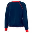 thumbnail image 3 of Women's WEAR by Erin Andrews Royal/Red New York Giants Plus Size Tie-Front Long Sleeve Top, 3 of 4