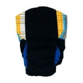 thumbnail image 3 of Barkertime Blue Yellow Plaid on Black Cat Diaper, 3 of 5