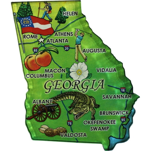 Georgia Acrylic State Map Magnet