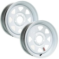 eCustomrim 2-Pack Trailer Rims Wheels 13" 13X4.5 5 Lug Hole Bolt White Spoke Design