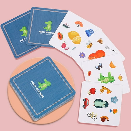 Cheers 54 pièces/ensemble carte jouet facile à utiliser papier  d'apprentissage précoce enfants fou correspondant carte éducative pour les  enfants