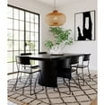 thumbnail image 2 of Flats & Castles Darcie Wood Dining Chairs with Sleigh Legs in Black (Set of 2), 2 of 5
