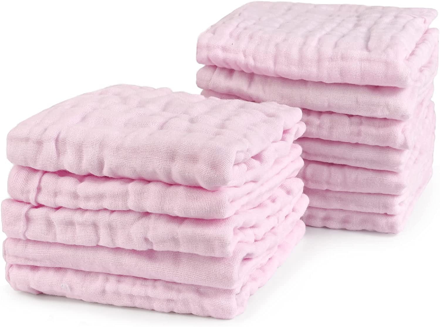 Viviland Baby Muslin Washcloths 12 Pack for Baby's Sensitive Skin, 6