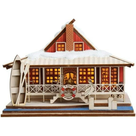 1 Pc Old World Christmas Lake House Ornament (80046)