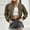 Army Green, variant on Womens Cropped Puffer Jacket Winter Long Sleeve Stand Collar Zip Up Warm Bubble Coat with Pockets Y2K Outerwear Thick Padded Fashion Streetwear