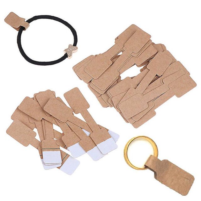 50 Uds. Etiquetas de precios en blanco cuadrado collar anillo etiquetas de joyería pegatinas de papel